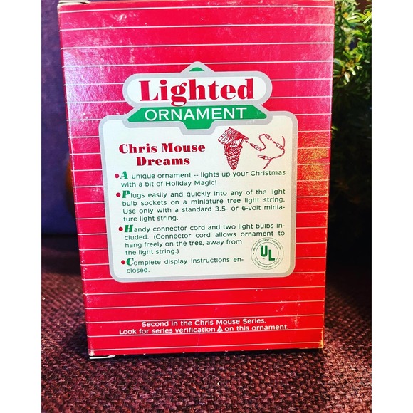 Vintage Hallmark Holiday Magic Chris Mouse Dreams 1986 - Picture 5 of 12